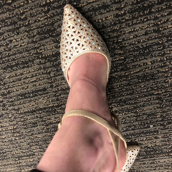 Gold Badgley Mischka Closed Toe Pumps- Fatima Pumps - Picture 5 of 7